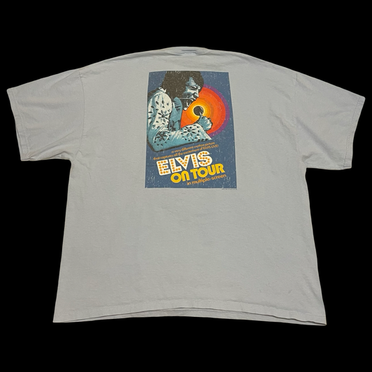 (2XL) Elvis liquid blue tee