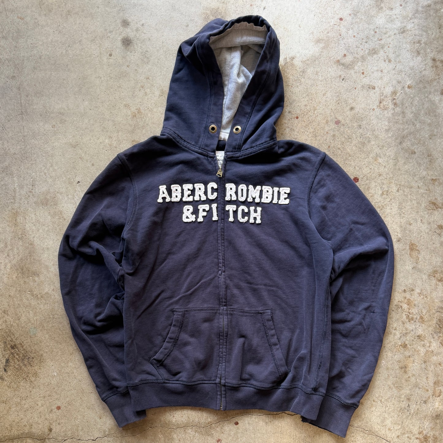 (XL) ladies Abercrombie & fitch waffle hood zip up