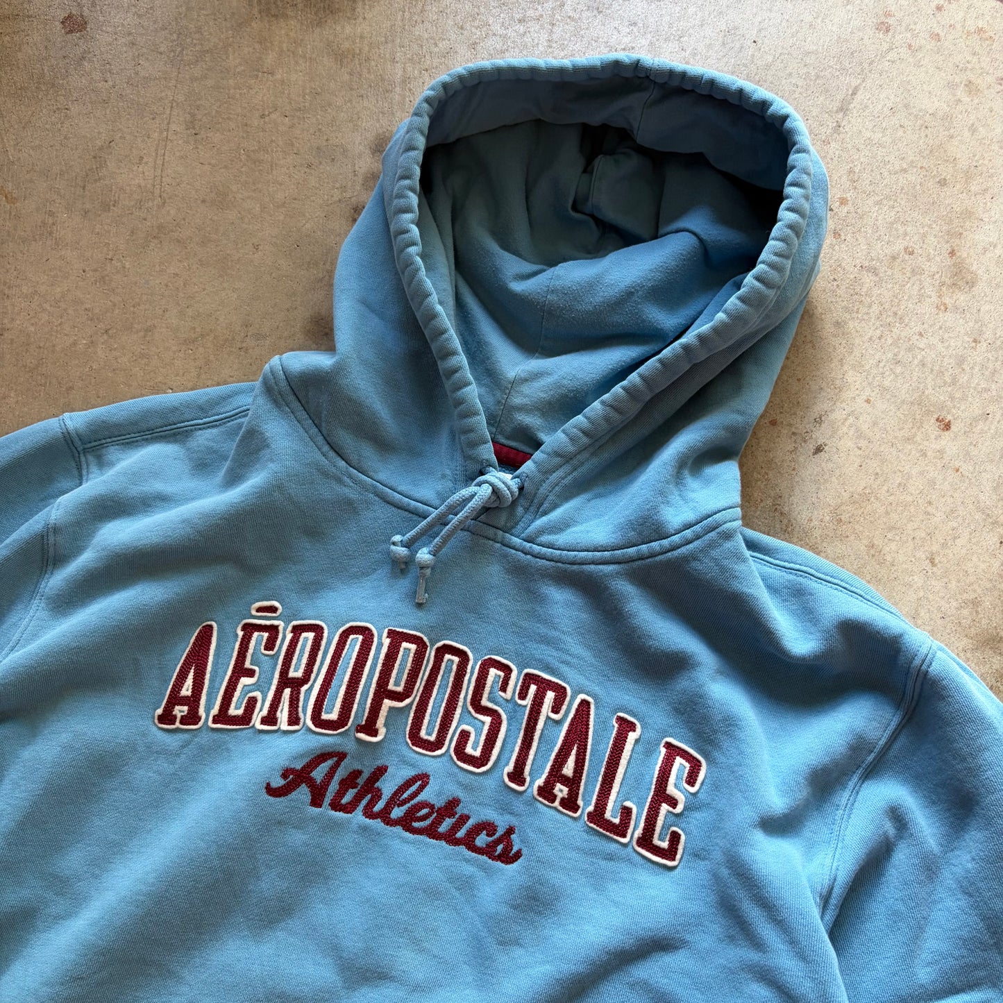 (L) Aeropostale athletics 45 baby blue hoodie