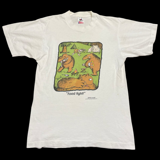 (M) 1987 Food fight off the leash tee
