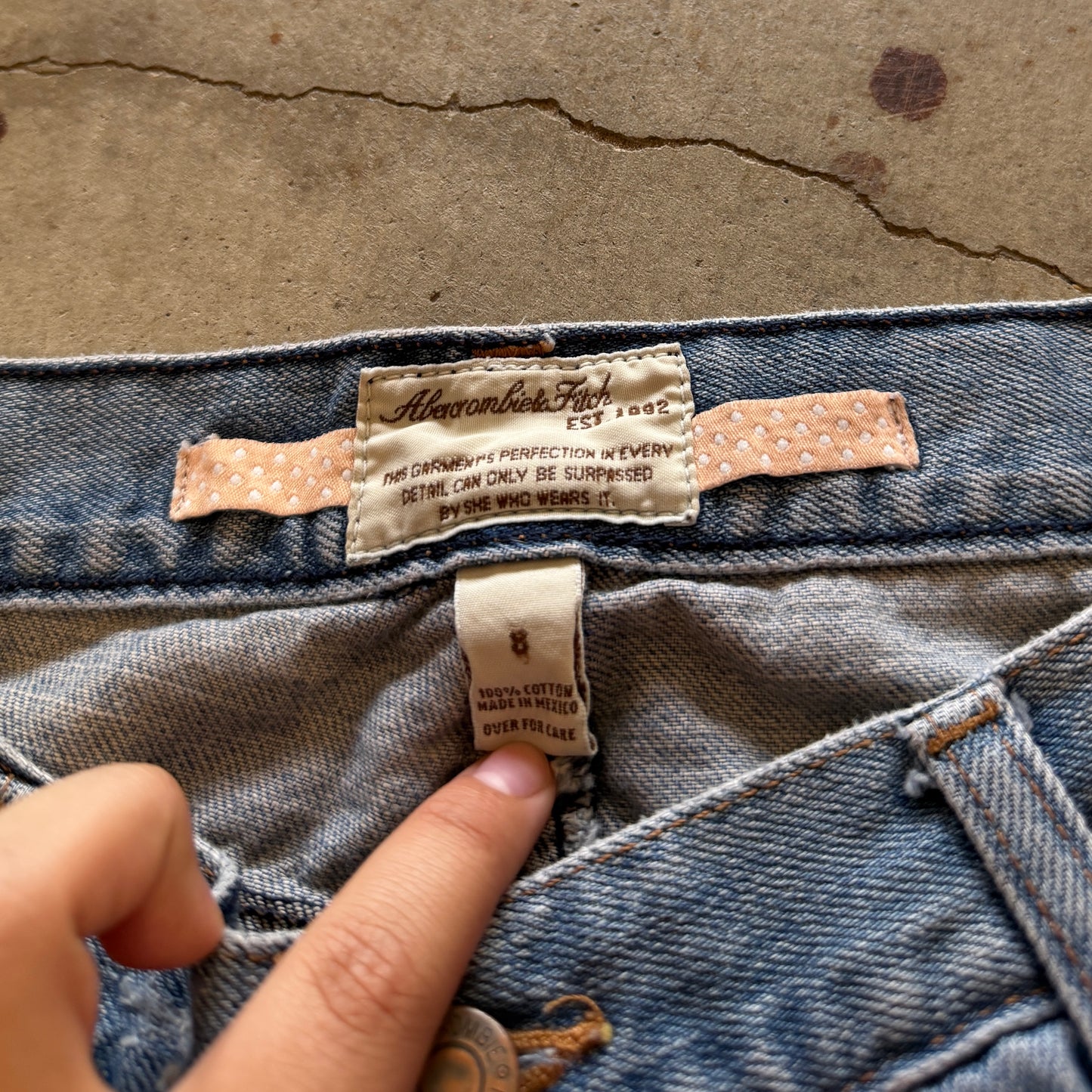 (8) Abercrombie & fitch denim mini skirt