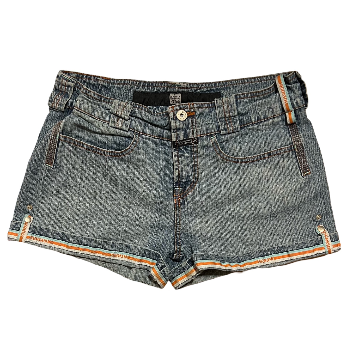 (30) marithe francois girbaud mini denim shorts