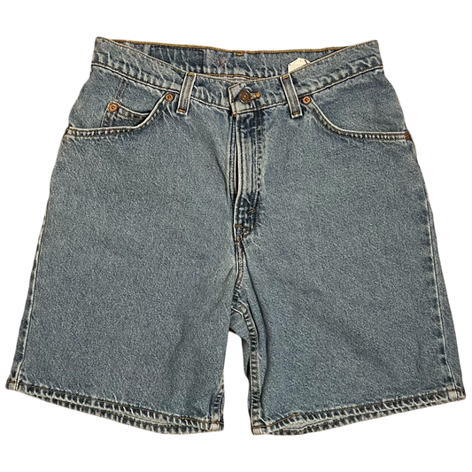 (11) orange tab levi shorts