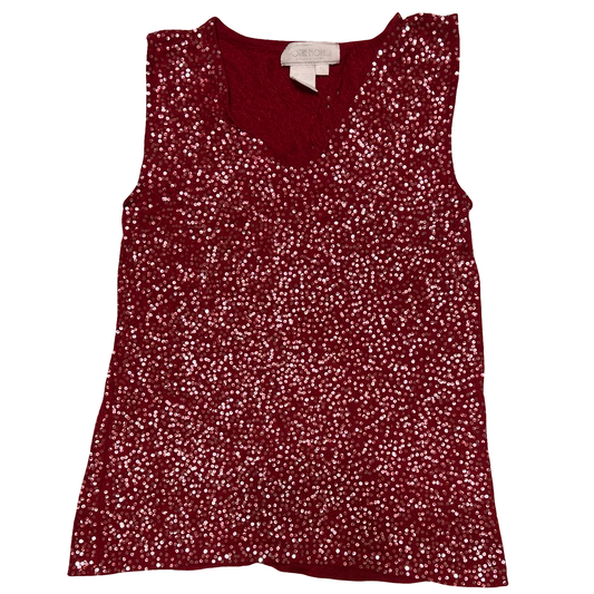 (S) votre nom collection sequin red top