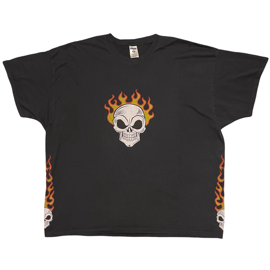 (4X) skull flame tee