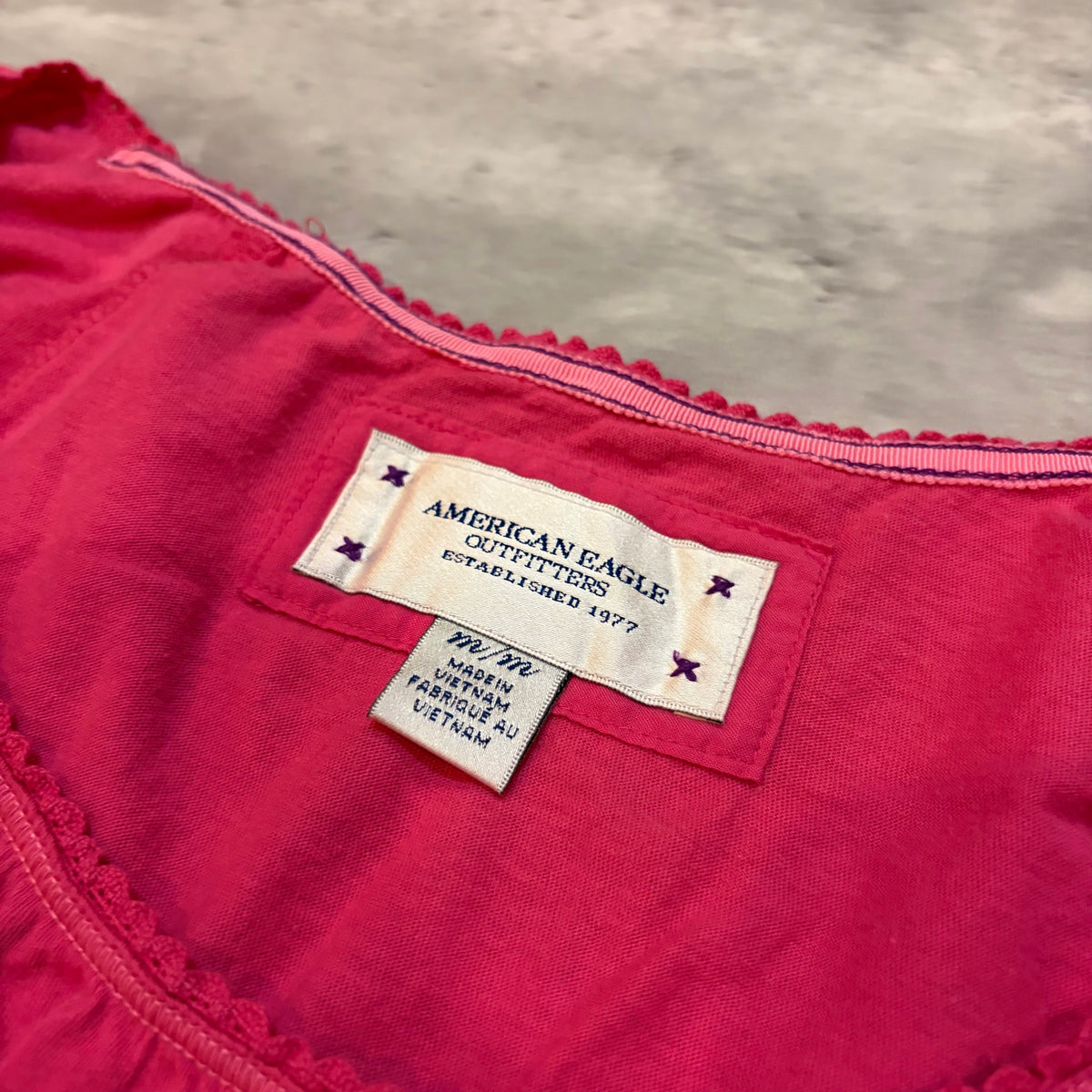 (M) ladies American eagle pink babydoll top