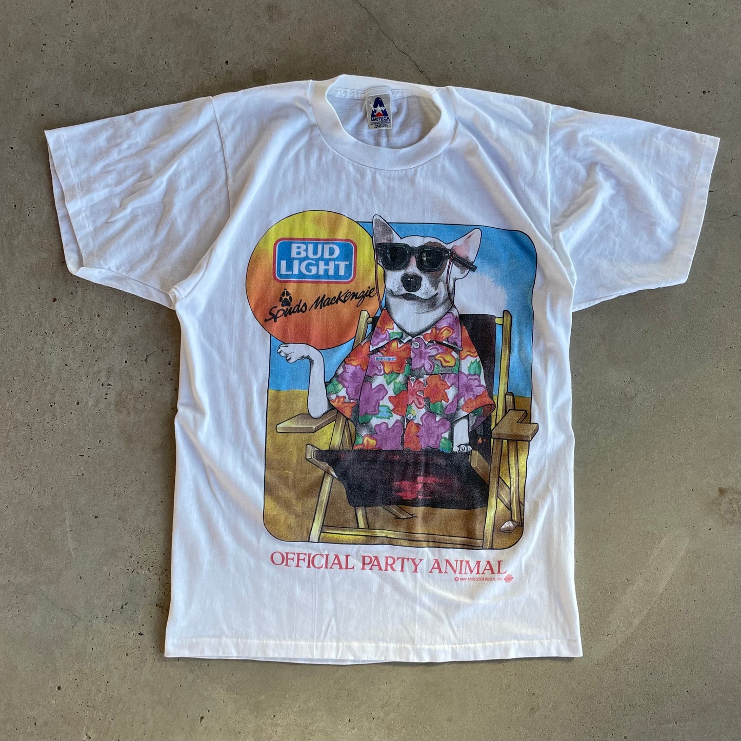 (L) 1987 Spuds Budlight tee