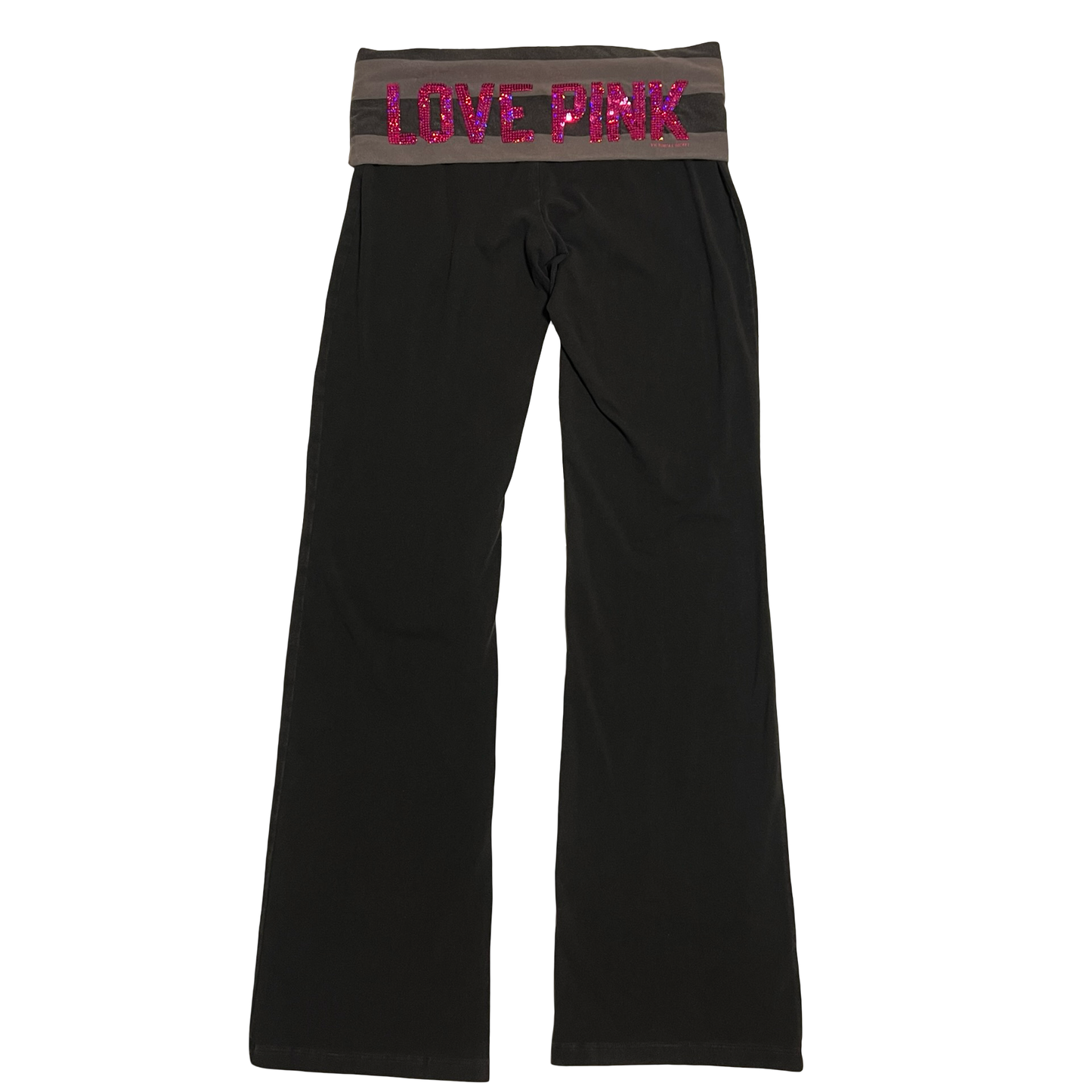 (M) victoria's secret striped love pink flare fold overs