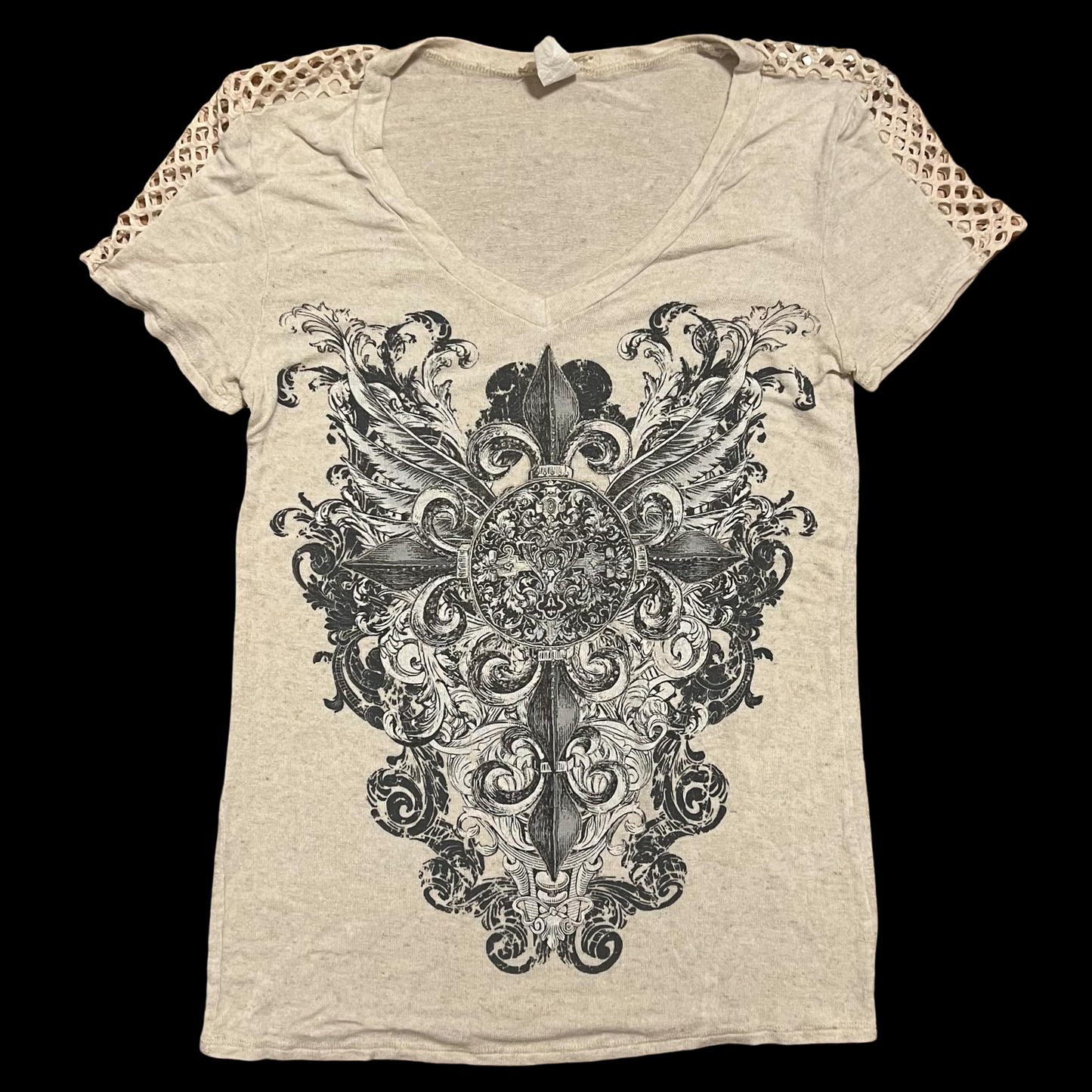 (L) angels & diamonds crest top