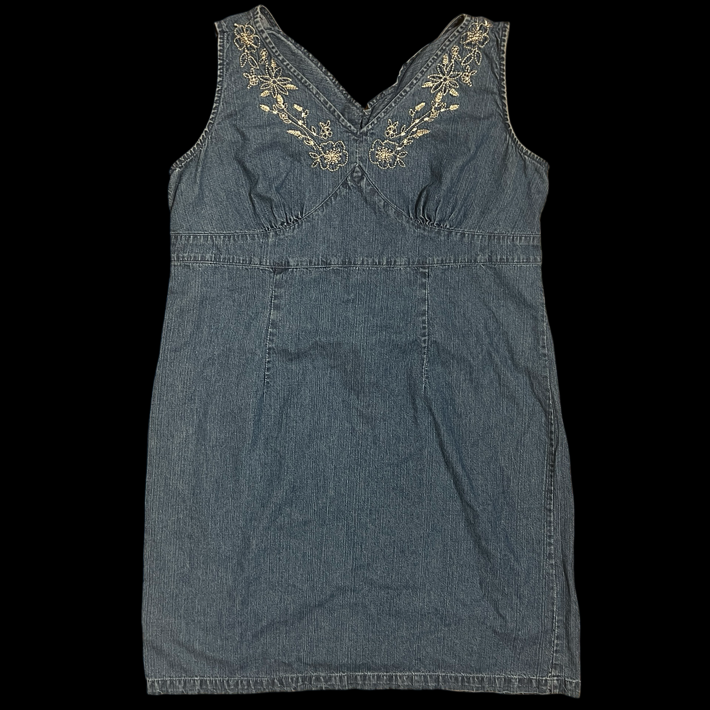 (XL 16/18) faded glory denim midi dress