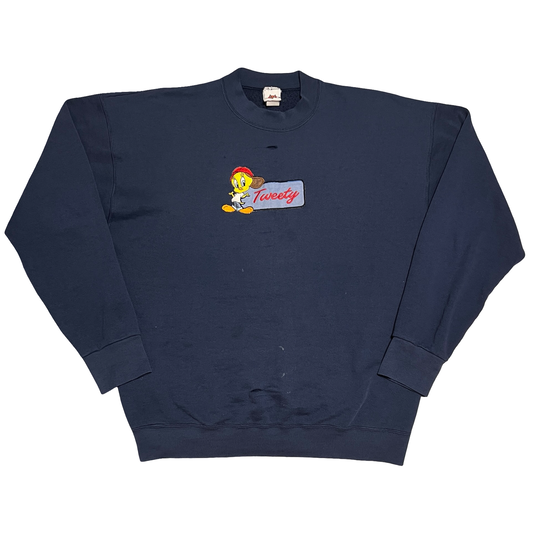 (L) 1997 looney tunes tweety crewneck