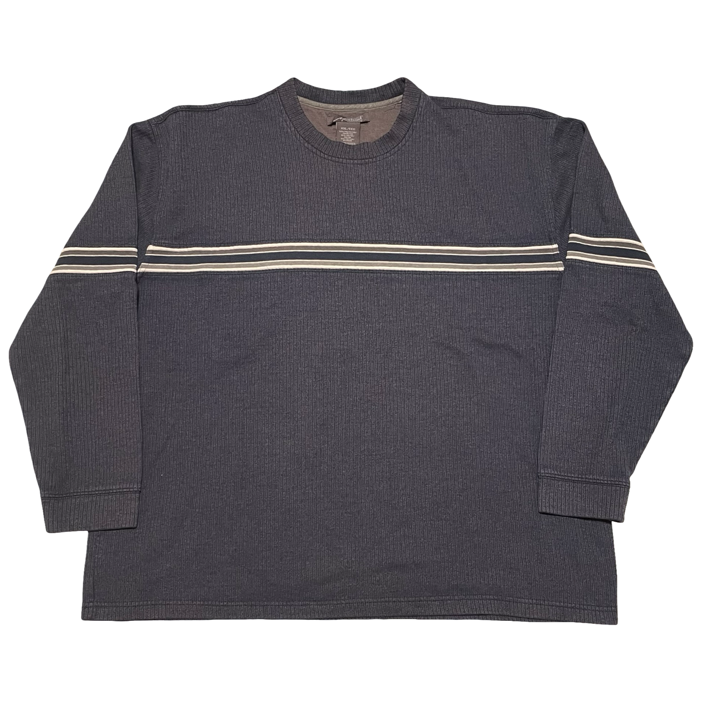 (XXL) Method striped pullover