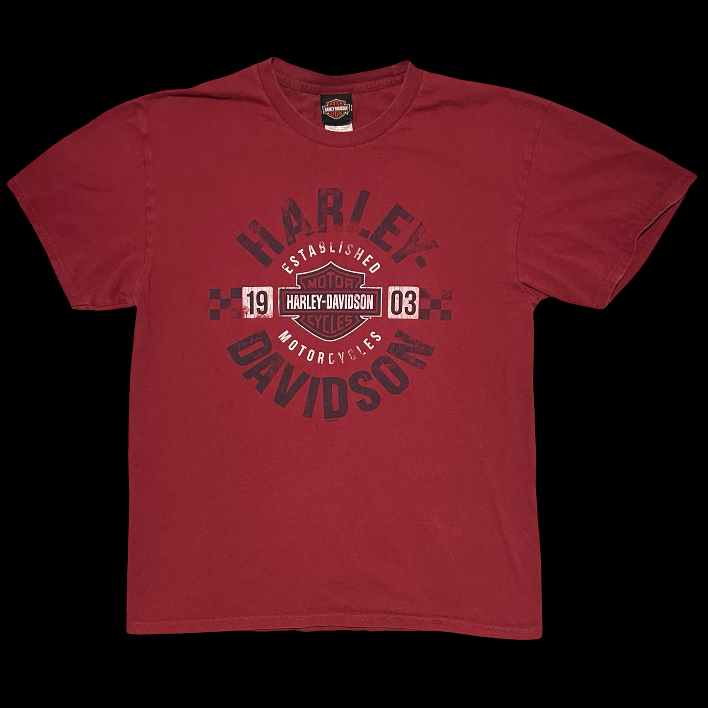 (L) roundhouse harley davidson tee