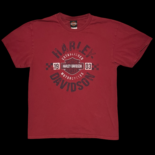 (L) roundhouse harley davidson tee