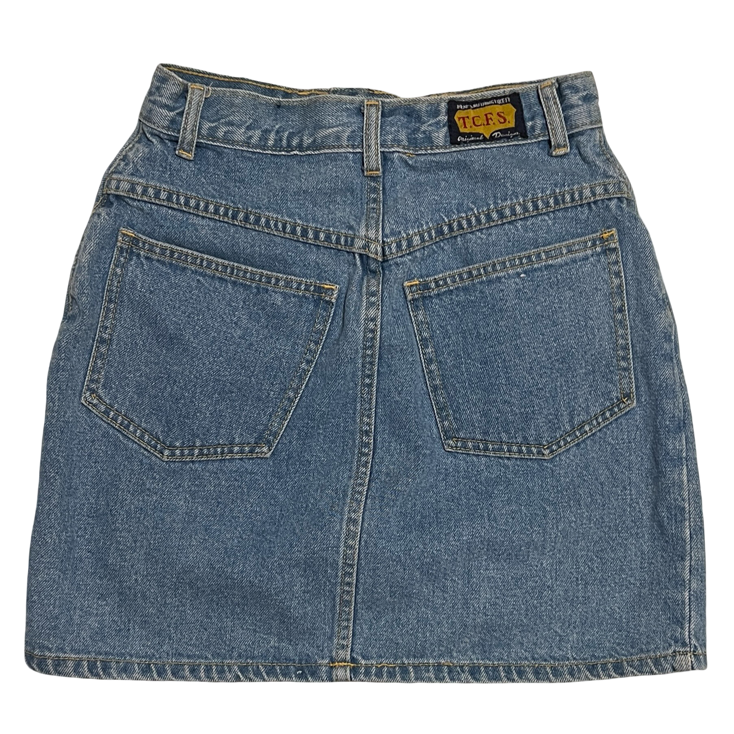 (5) tcfs denim midi skirt