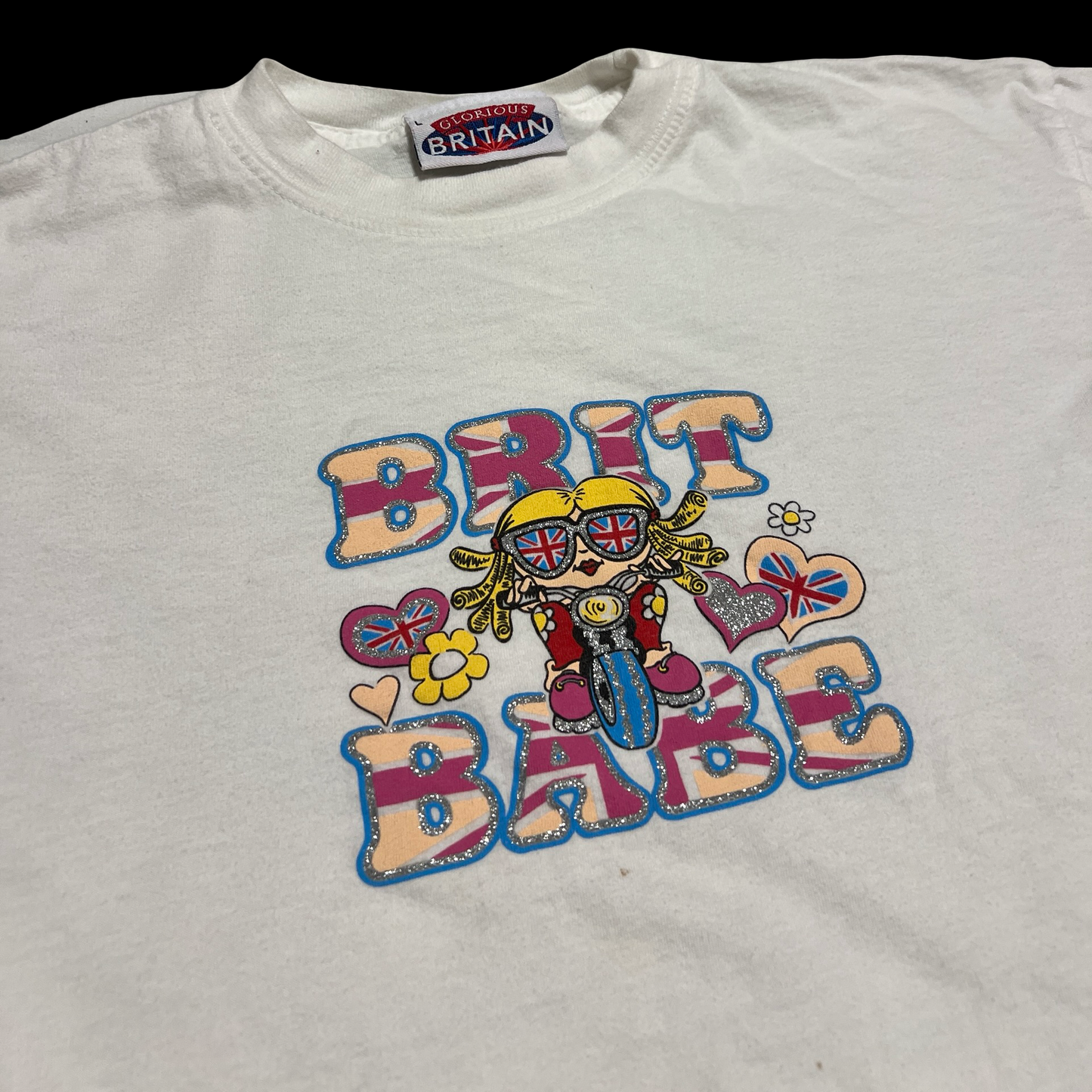 (L) brit babe baby tee