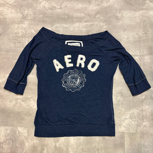 (L) ladies Aeropostale 3 quarter sleeve top