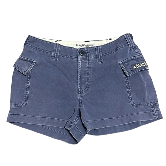 (2) abercrombie blue cargo mini shorts