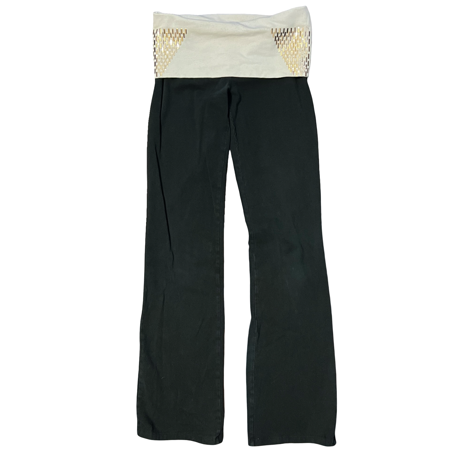 (XS) victoria's secret pink studded flare fold over leggings