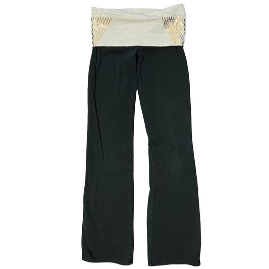 (XS) victoria's secret pink studded flare fold over leggings