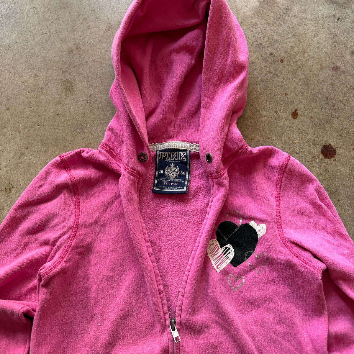 (XS) ladies Victoria’s Secret pink hearts jacket