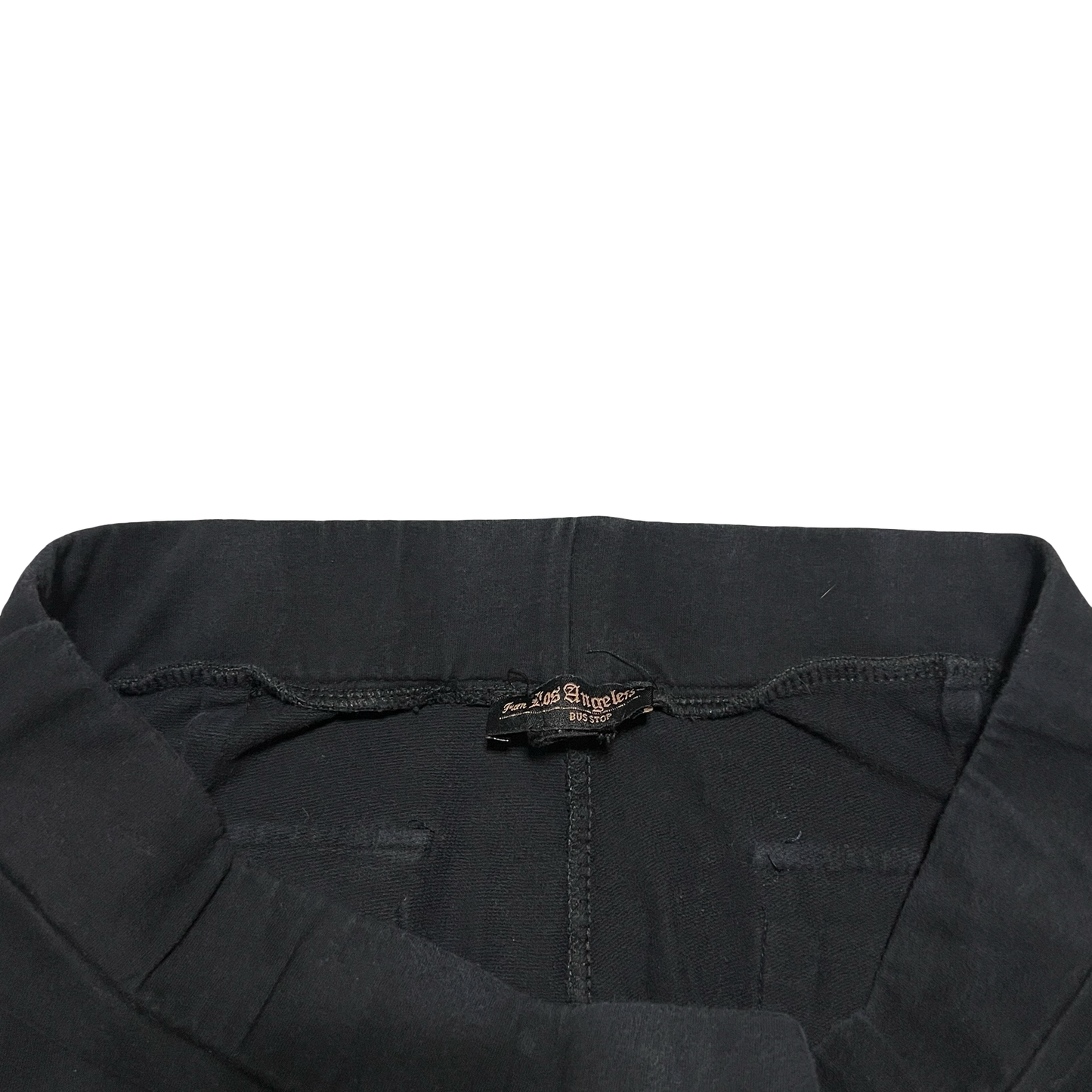 (M) los angeles bus stop y2k skull wing crest bedazzled sweatpants