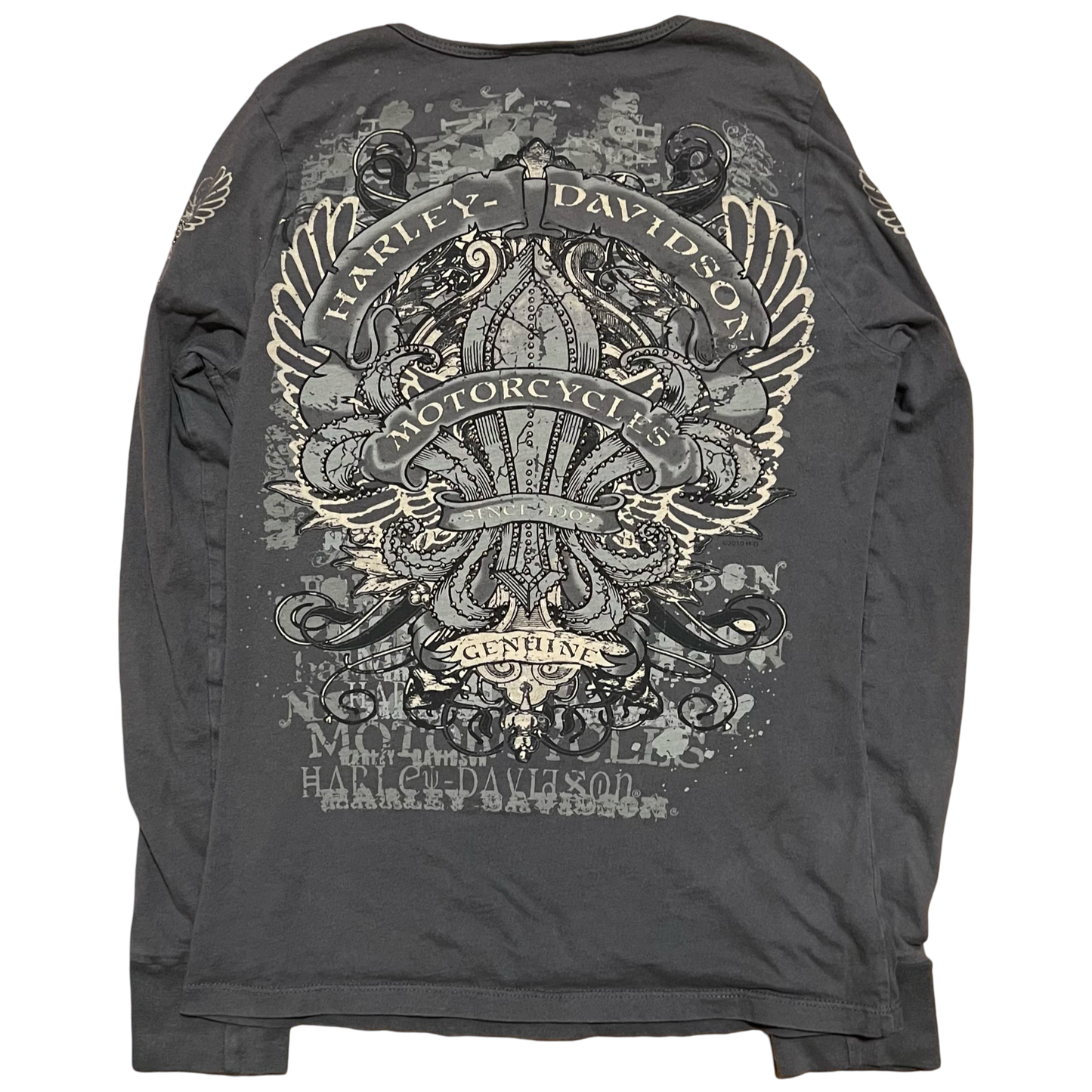 (S) harley davidson crest long-sleeve