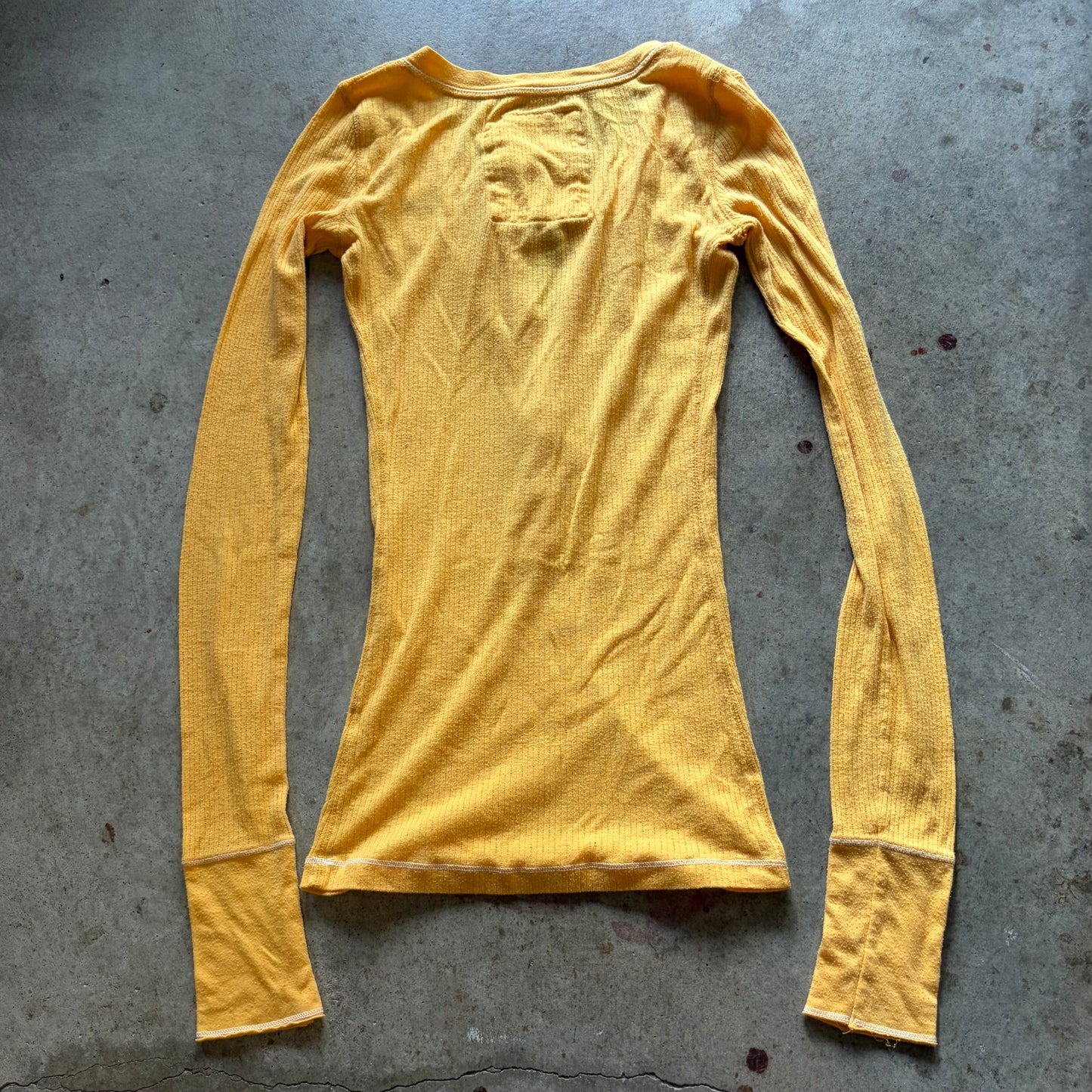 (XS) Hollister yellow Henley long sleeve