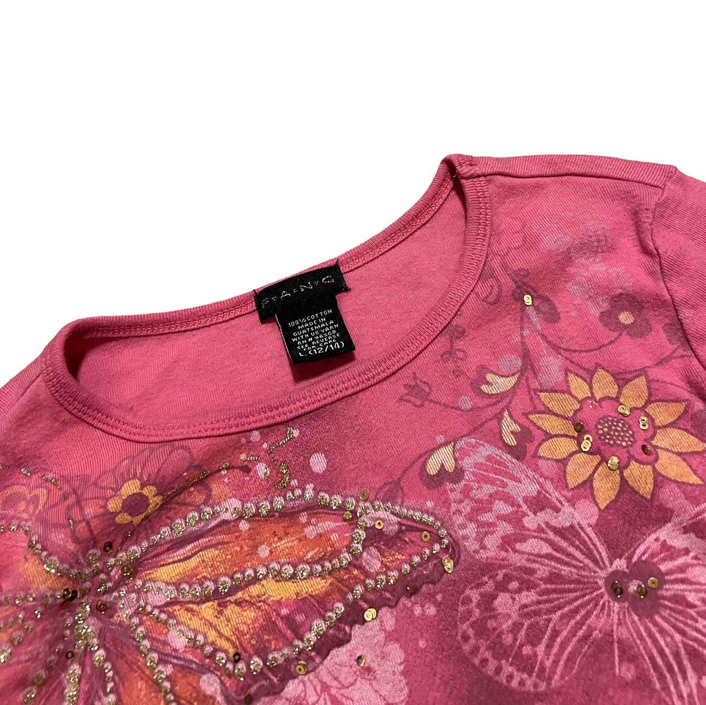 (L 12/14) fang butterfly baby tee long-sleeve