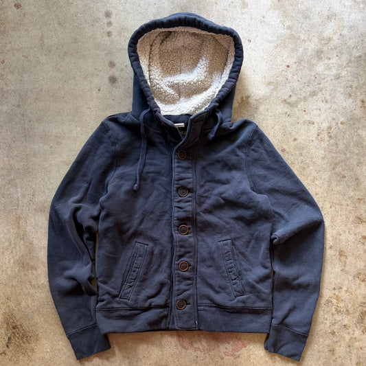(S) Hollister Sherpa lined button up jacket
