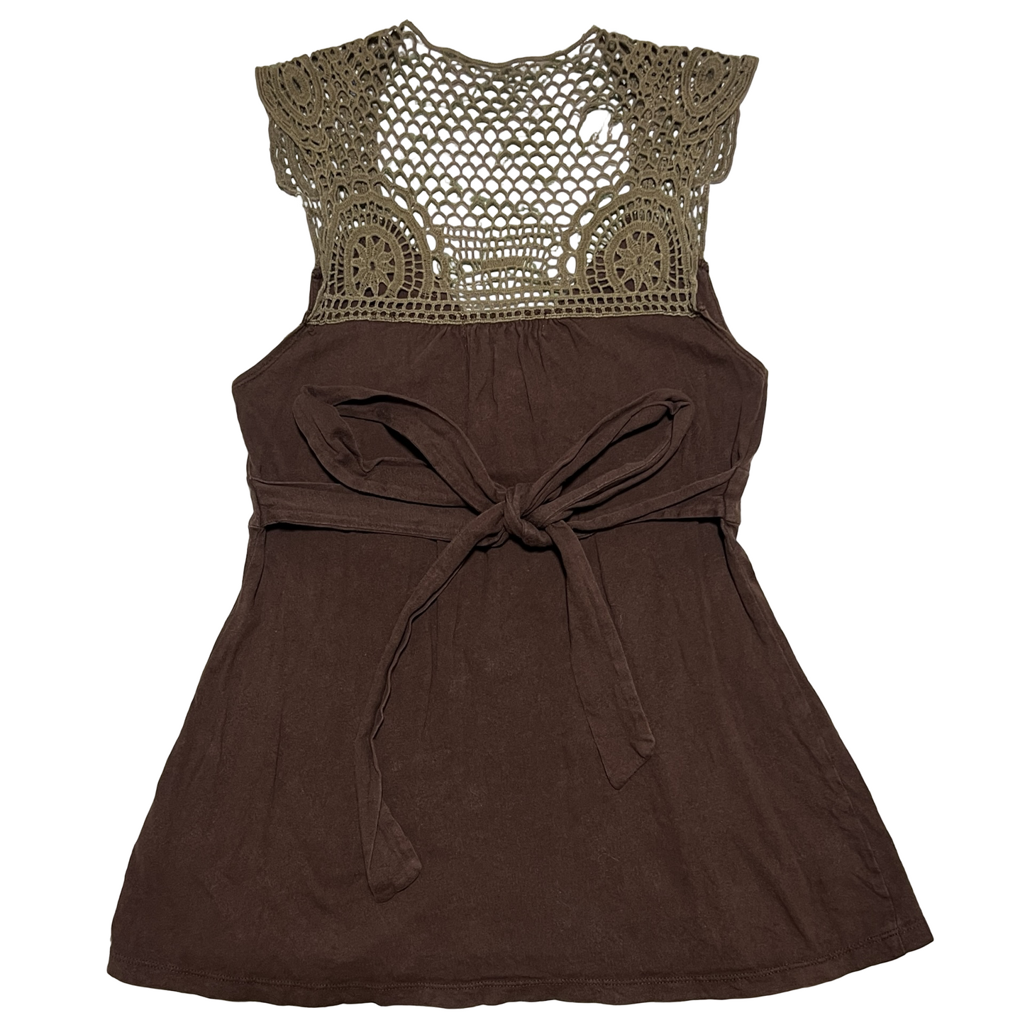 (M) lei netted babydoll top