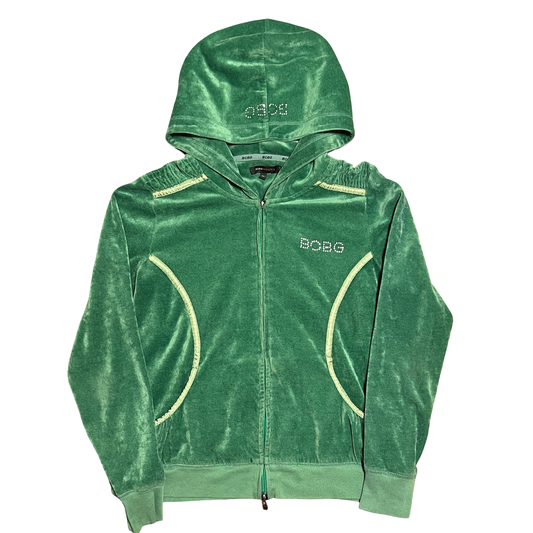 (L) bcbg double green zipper jacket