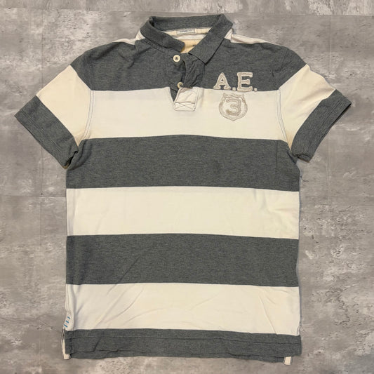 (M) American eagle 3 striped polo tee