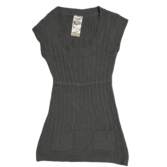 (M) red paint babydoll sweater micro mini dress