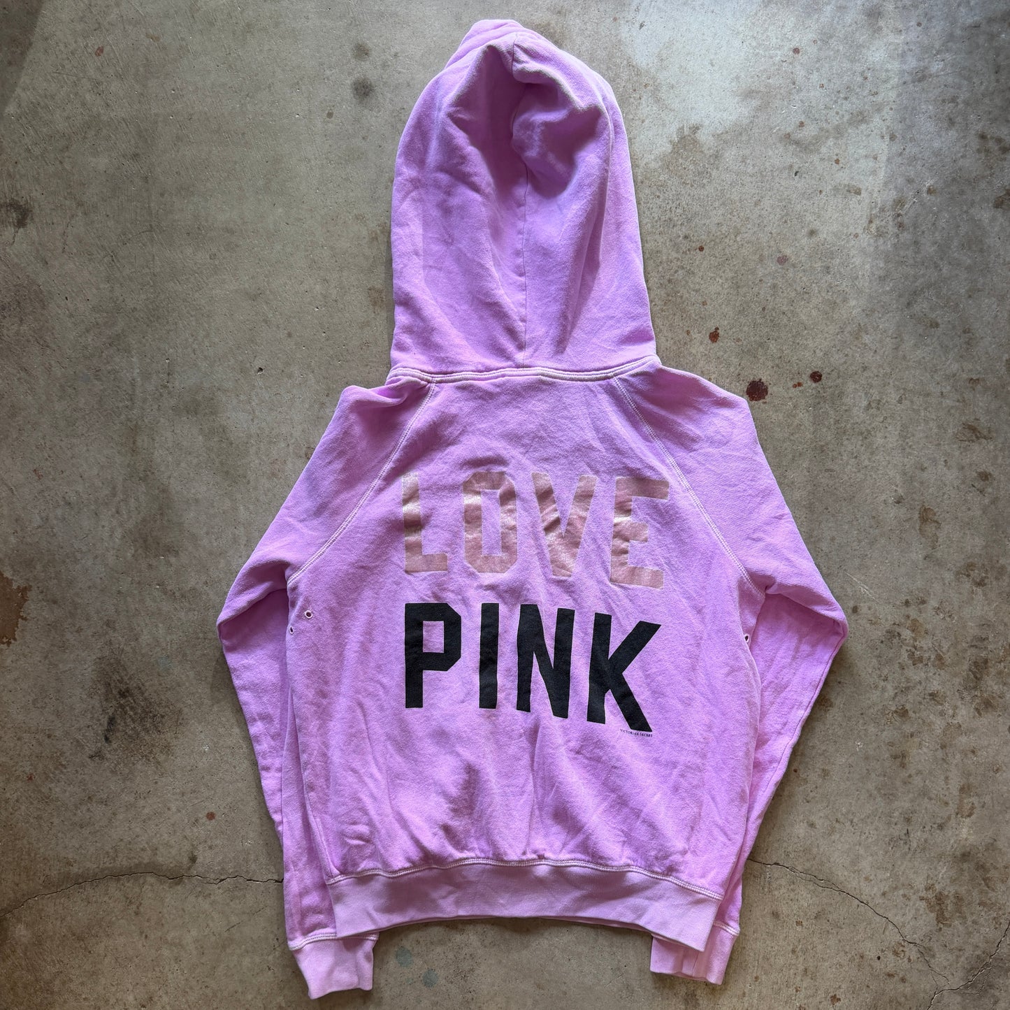 (M) ladies Victoria’s Secret pink zebra hood zip up