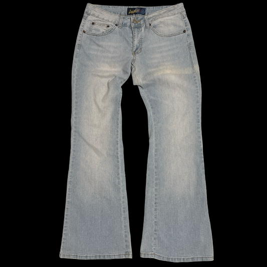 (29) angels light wash flare jeans