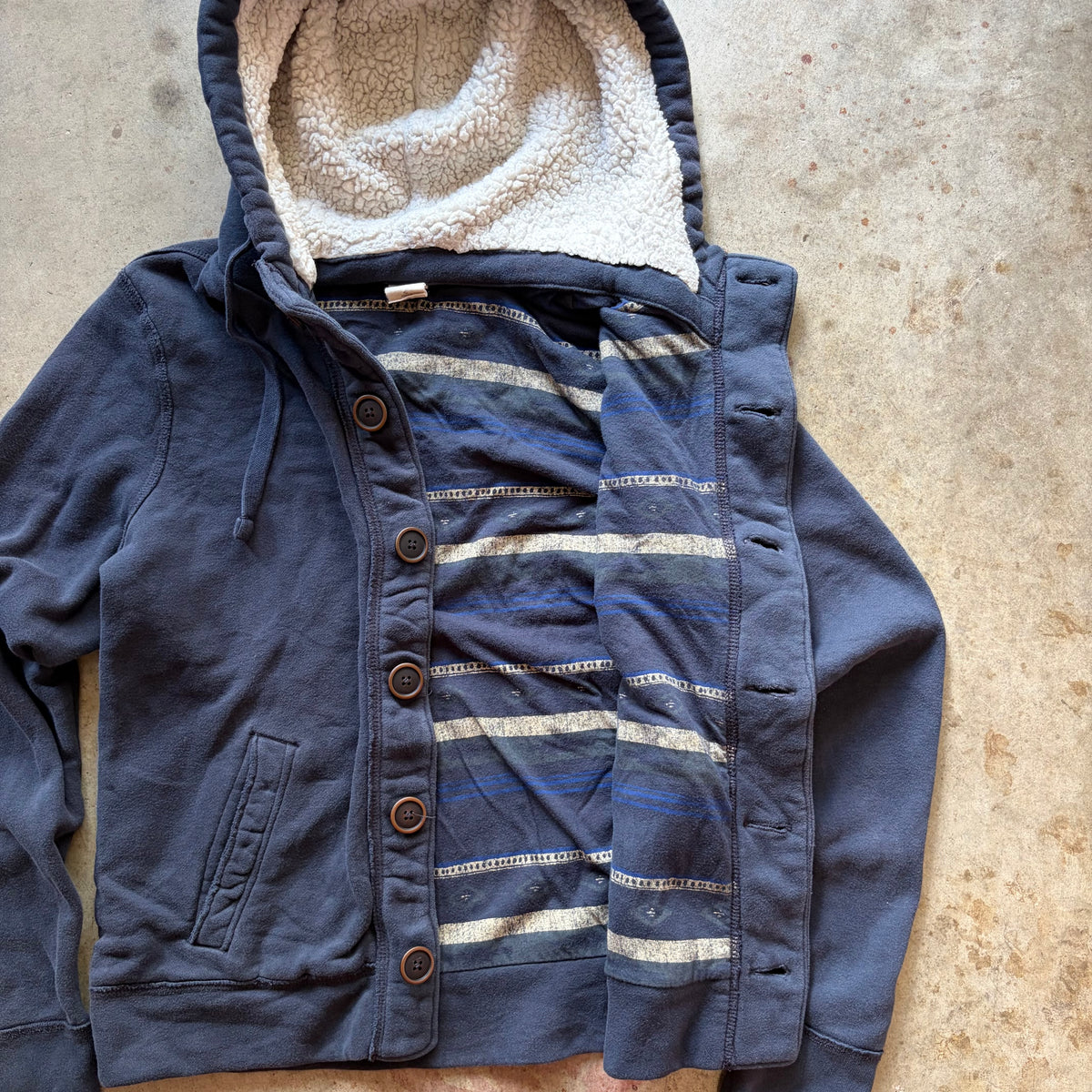 (S) Hollister Sherpa lined button up jacket