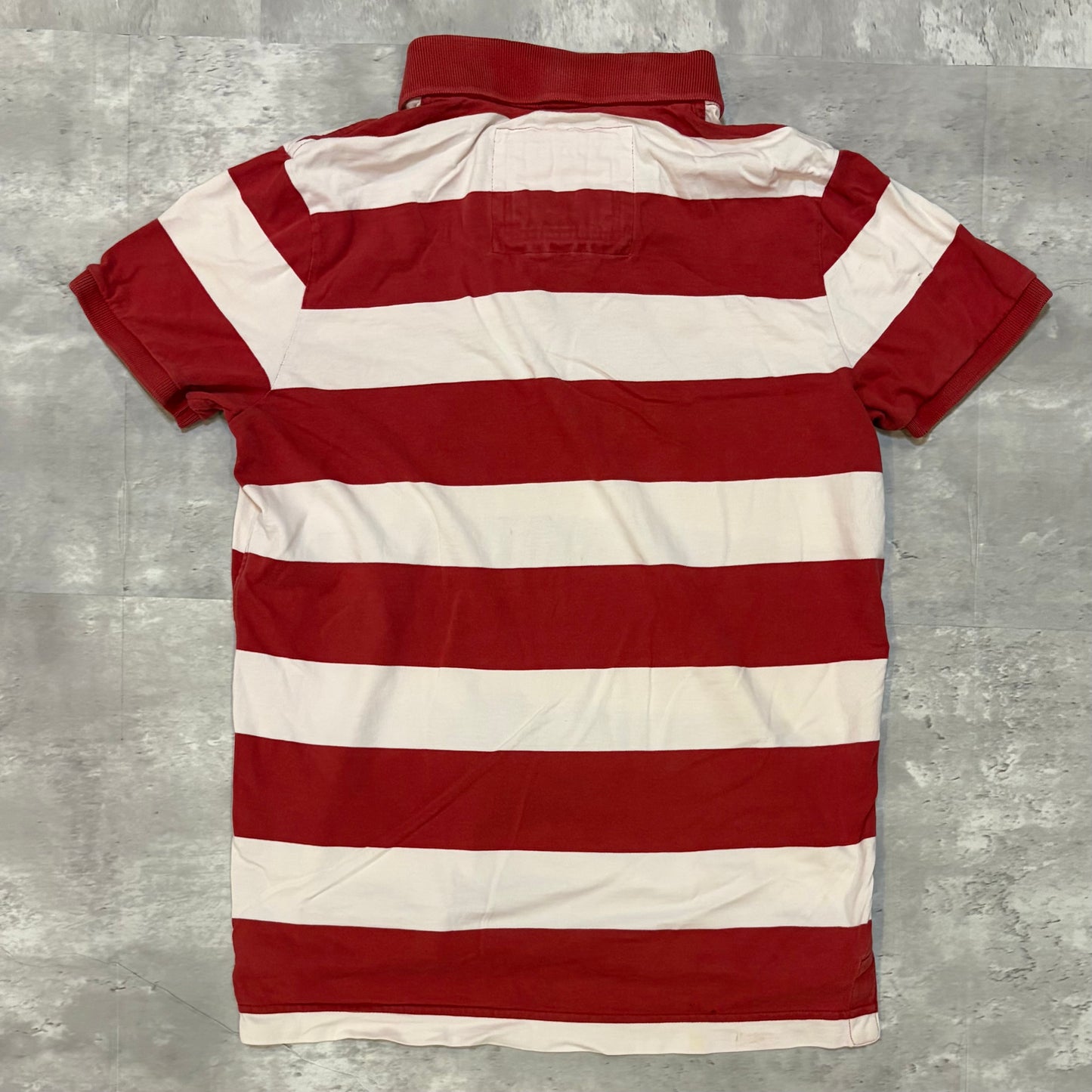 (L) Abercrombie & fitch muscle striped polo tee