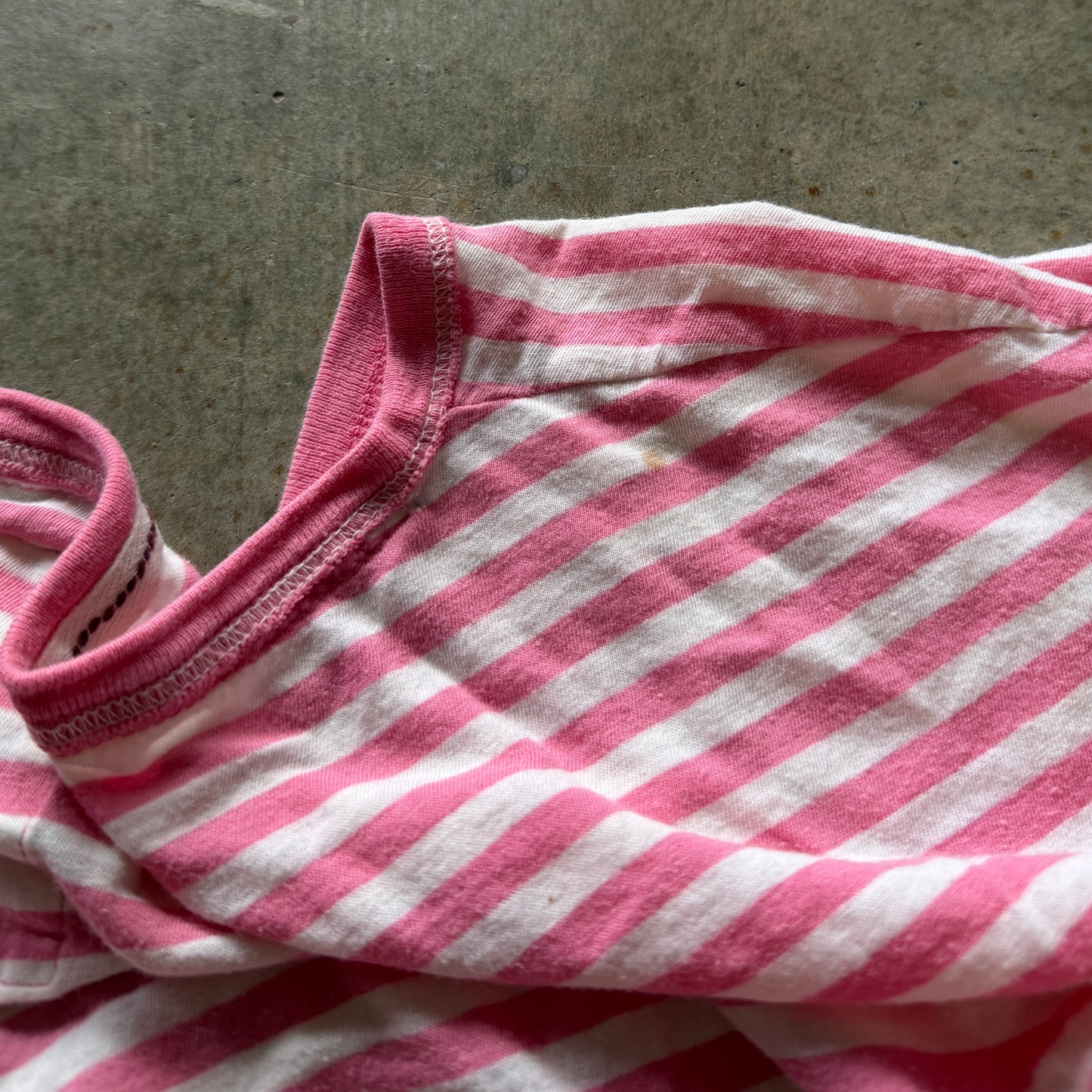 (M) Hollister pink & white striped babydoll top