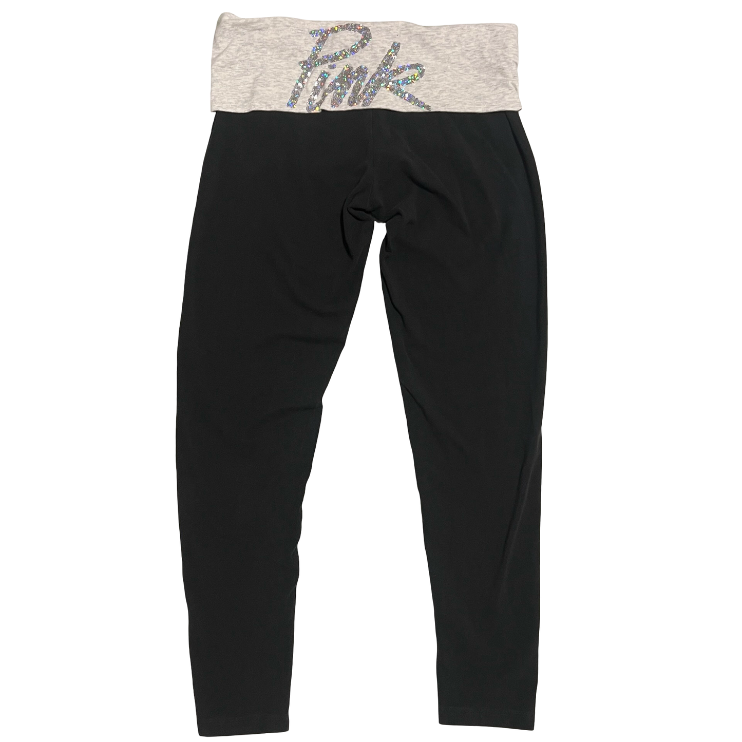 (M) victoria's secret pink skinny fold over leggings