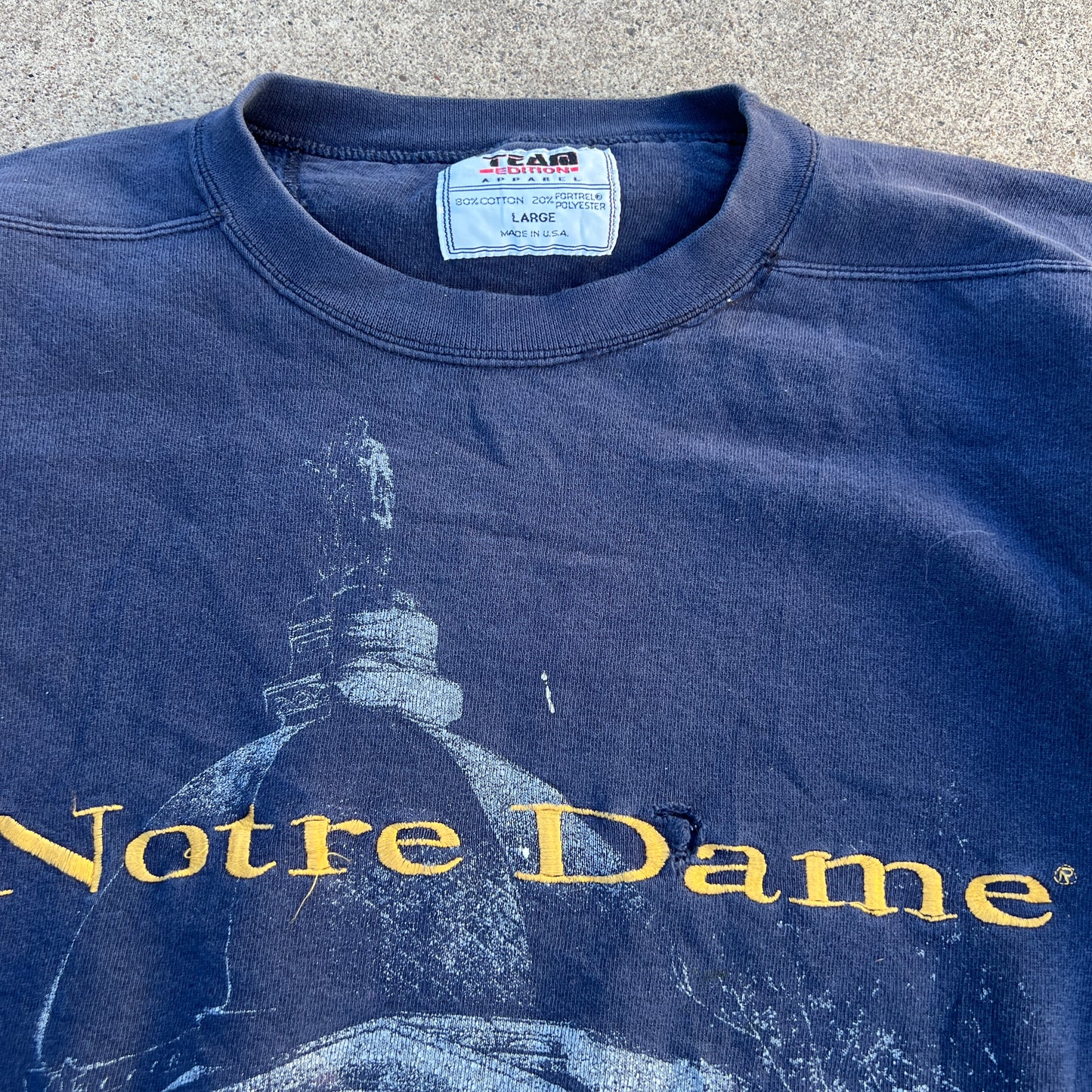 (L) Notre dame crewneck