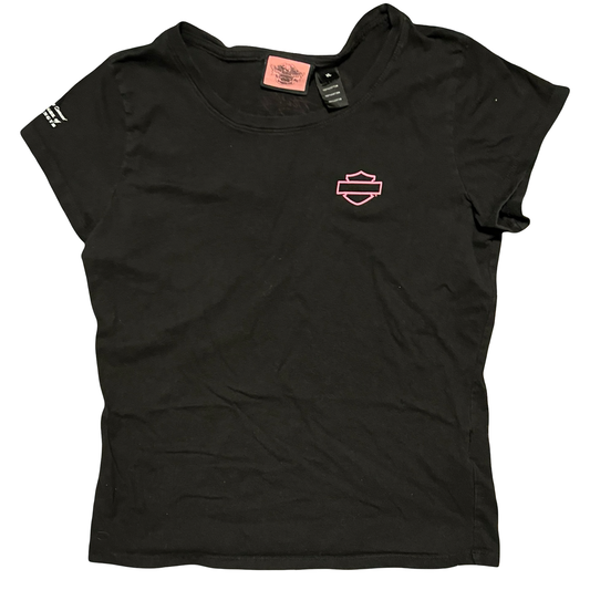 (XL) no one rides alone harley baby tee