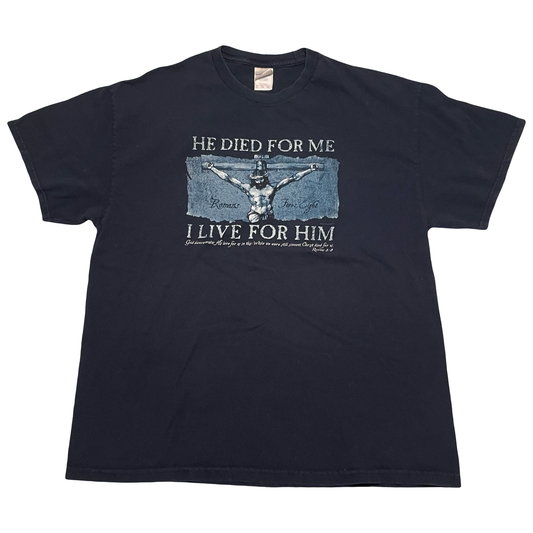 (XL) I live for him jesus tee