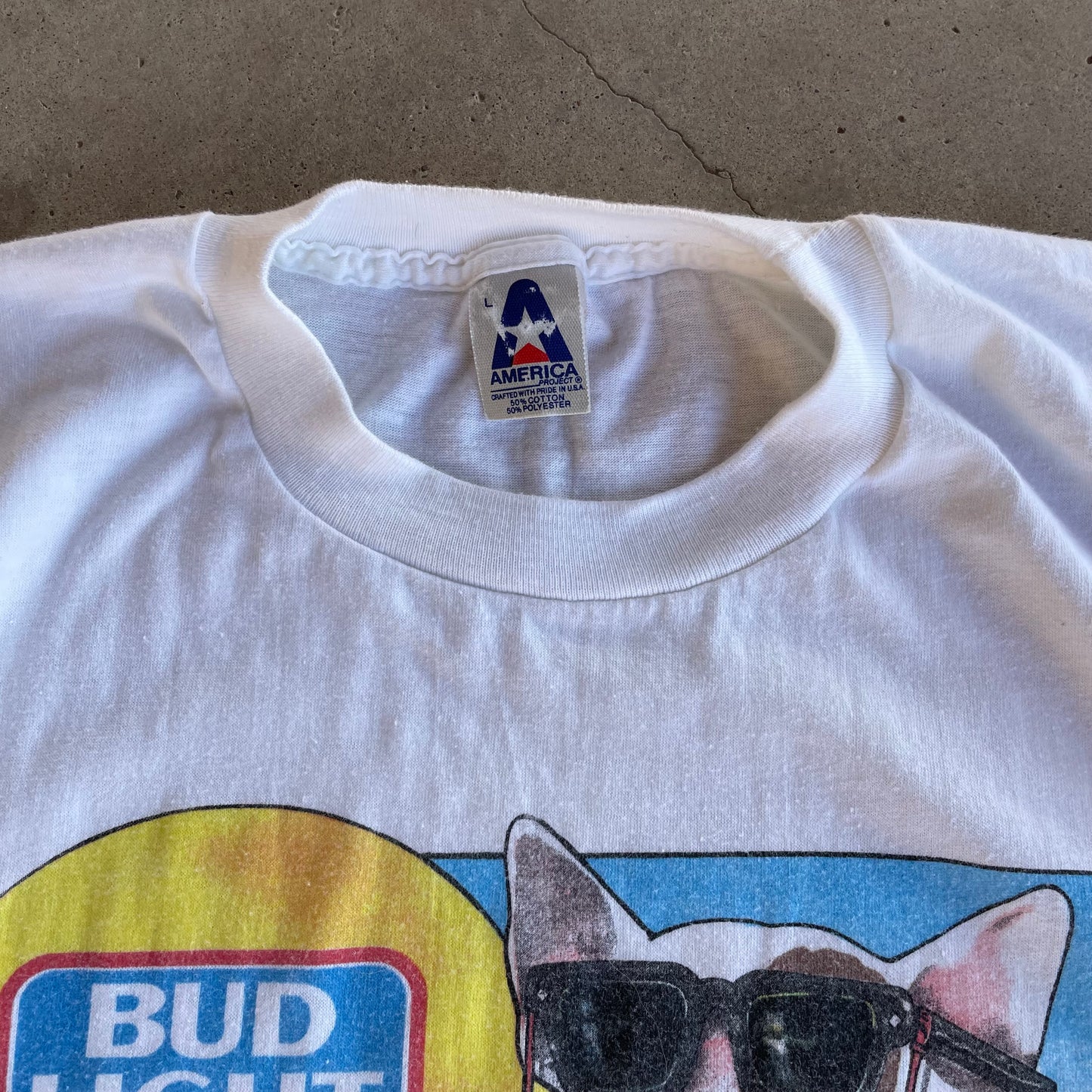 (L) 1987 Spuds Budlight tee