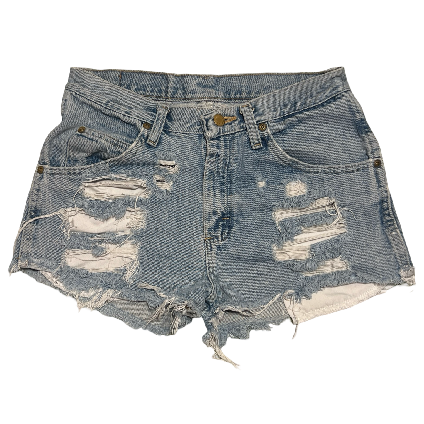 (30) wrangler distressed mini shorts