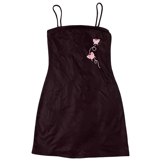 (M) vintage status collection butterfly mini dress