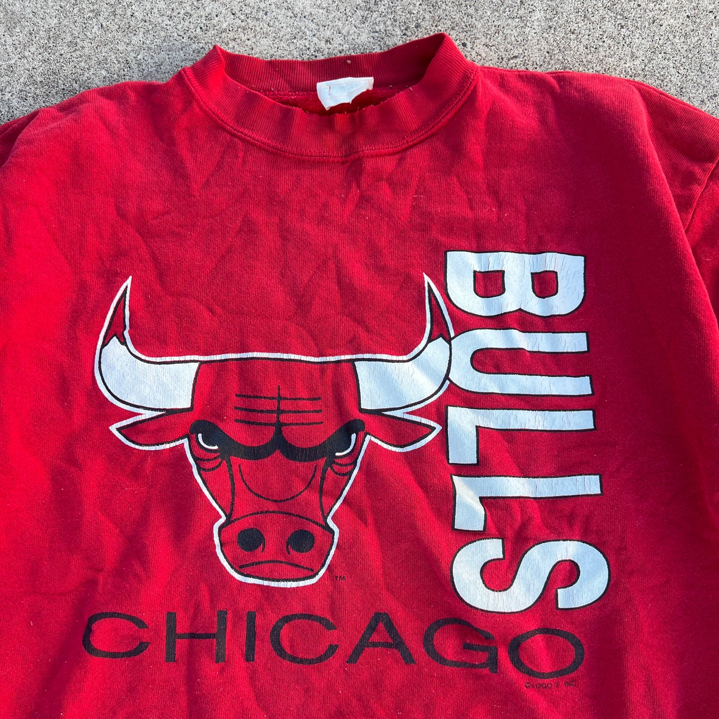 (XL) vintage logo 7 Chicago bulls crewneck