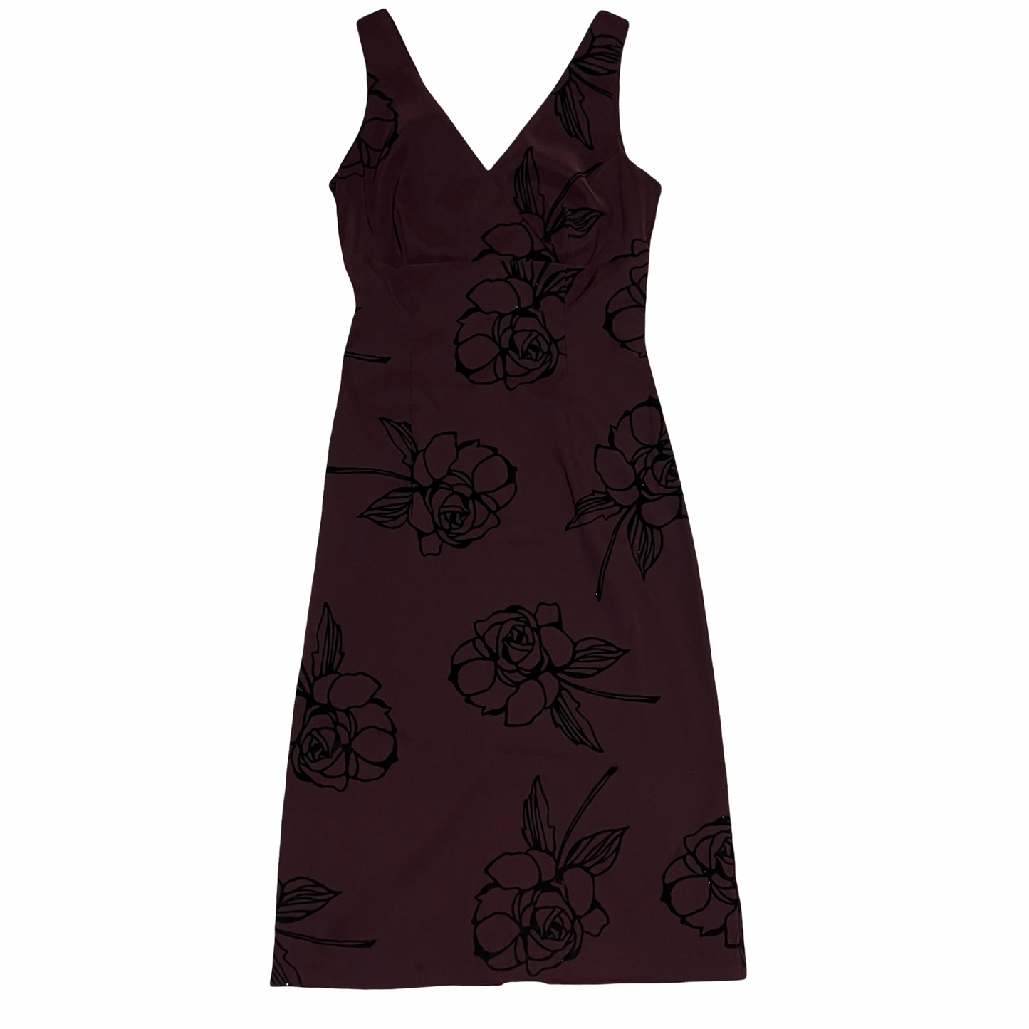 (3) vintage la belle plum floral midi dress