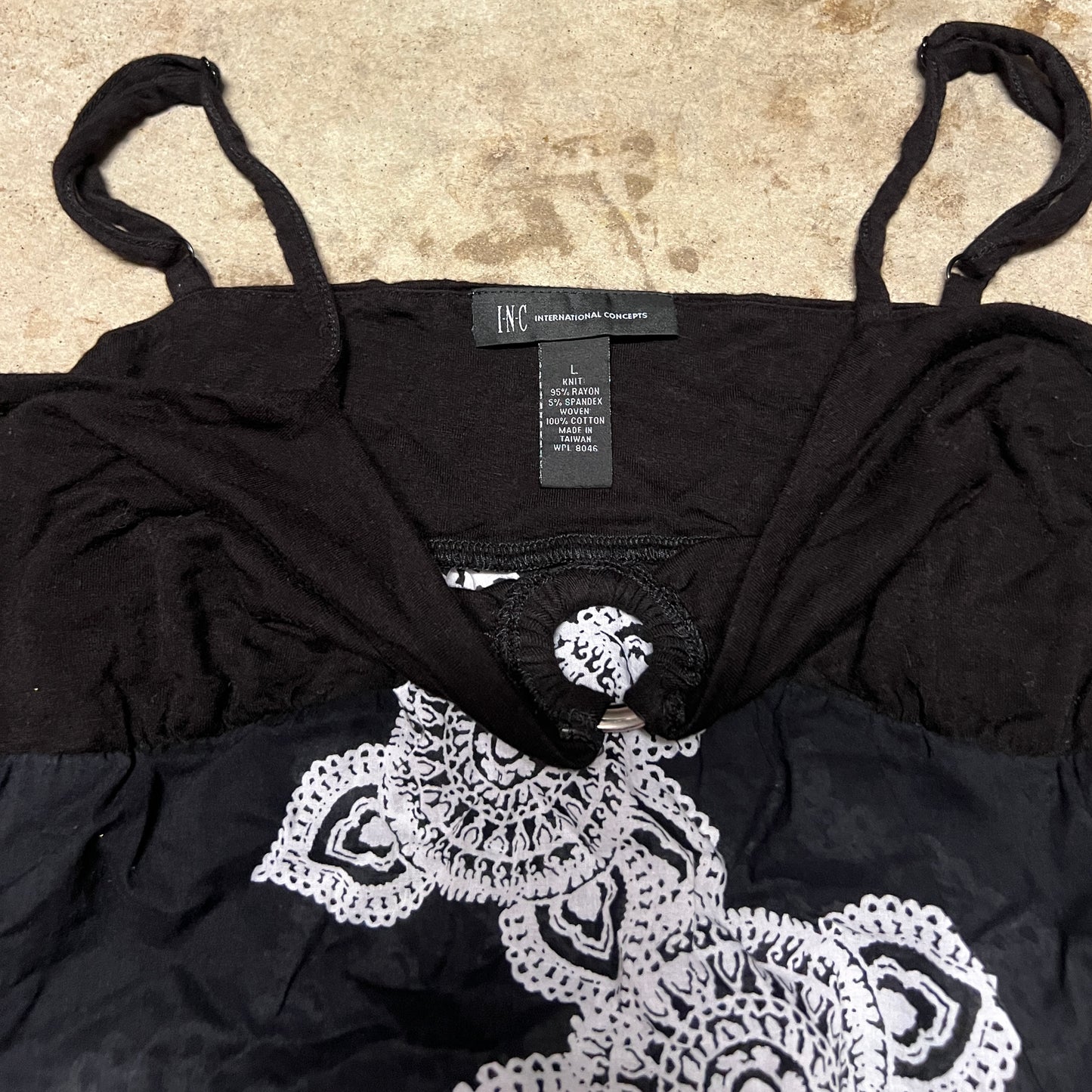 (L) international concepts semi sheer top