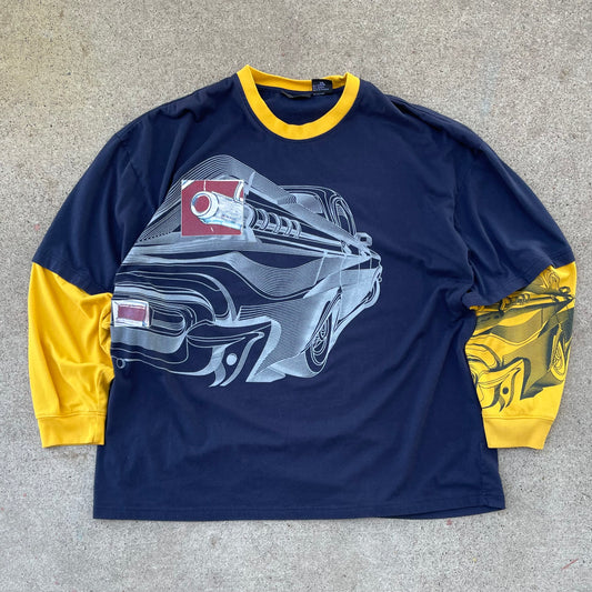 (2XL) No boundaries race car longsleeve